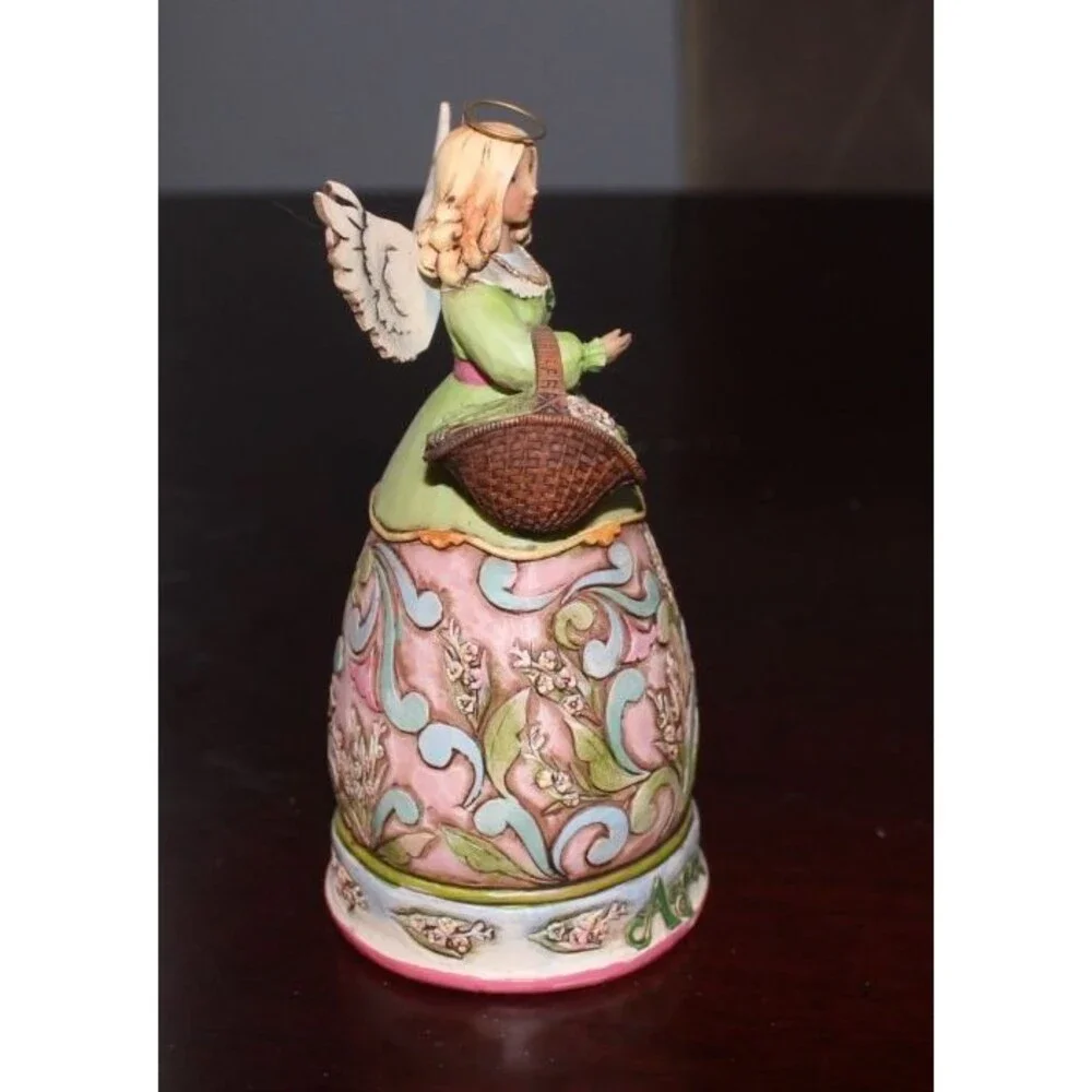Jim Shore Heartwood Creek Angel Peridot Birth Stone August Resin Figurine